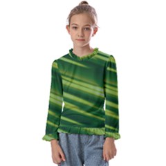 Green-01 Kids  Frill Detail Tee