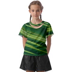 Green-01 Kids  Front Cut Tee