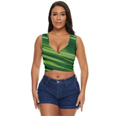 Green-01 Women s Sleeveless Wrap Top