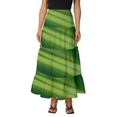 Green-01 Tiered Ruffle Maxi Skirt