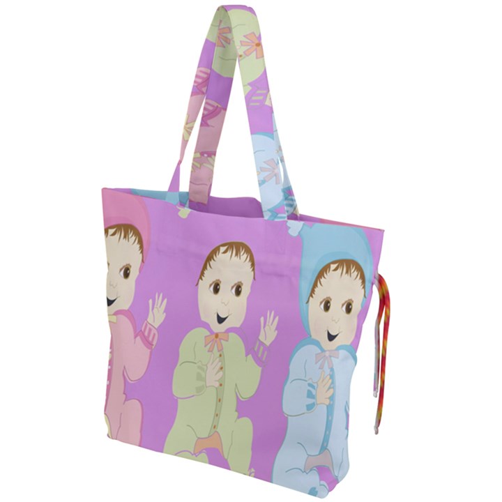 Happy 02 Drawstring Tote Bag