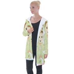 Happy Longline Hooded Cardigan by nateshop