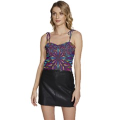 Kaleidoscope Flowy Camisole Tie Up Top by nateshop