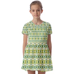 Leaf - 01 Kids  Short Sleeve Pinafore Style Dress