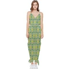 Leaf - 02 Sleeveless Tie Ankle Chiffon Jumpsuit