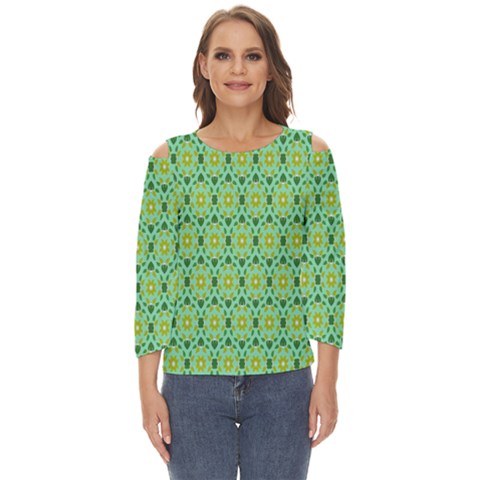 Leaf - 03 Cut Out Wide Sleeve Top by nateshop