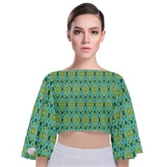 Leaf - 04 Tie Back Butterfly Sleeve Chiffon Top by nateshop