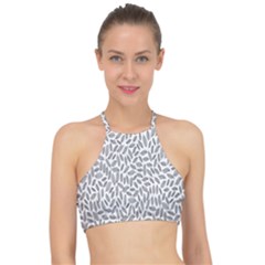 Leaves-011 Racer Front Bikini Top by nateshop