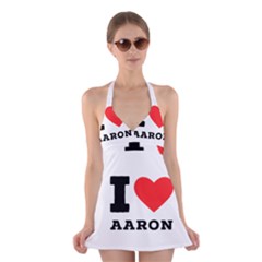 I Love Aaron Halter Dress Swimsuit  by ilovewhateva