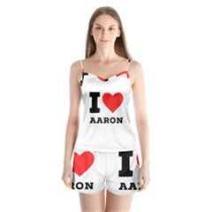 I Love Aaron Satin Pajamas Set by ilovewhateva