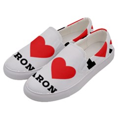 I Love Aaron Men s Canvas Slip Ons by ilovewhateva