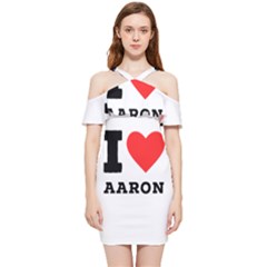 I Love Aaron Shoulder Frill Bodycon Summer Dress by ilovewhateva