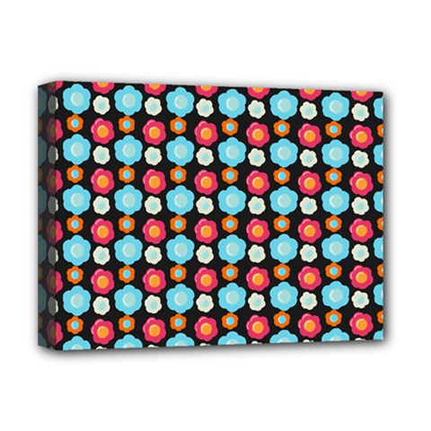 Colorful Floral Pattern Deluxe Canvas 16  X 12  (stretched)  by GardenOfOphir