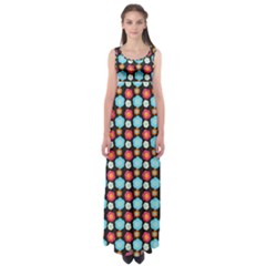 Colorful Floral Pattern Empire Waist Maxi Dress by GardenOfOphir