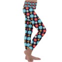 Colorful Floral Pattern Kids  Lightweight Velour Classic Yoga Leggings View3