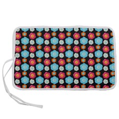 Colorful Floral Pattern Pen Storage Case (l) by GardenOfOphir