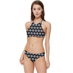 Abstract Knot Geometric Tile Pattern Banded Triangle Bikini Set by GardenOfOphir