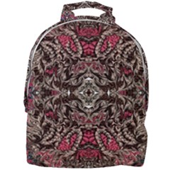 Pink Brown Liquify Repeats Iii Mini Full Print Backpack by kaleidomarblingart