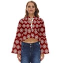 Abstract Knot Geometric Tile Pattern Boho Long Bell Sleeve Top View1