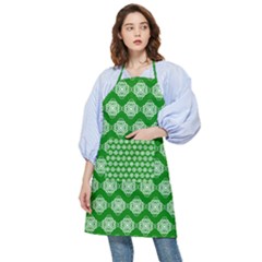 Abstract Knot Geometric Tile Pattern Pocket Apron by GardenOfOphir