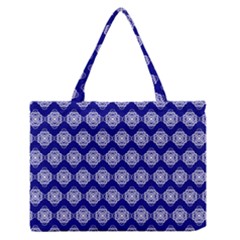 Abstract Knot Geometric Tile Pattern Zipper Medium Tote Bag by GardenOfOphir