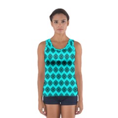 Abstract Knot Geometric Tile Pattern Sport Tank Top  by GardenOfOphir