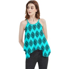 Abstract Knot Geometric Tile Pattern Flowy Camisole Tank Top by GardenOfOphir