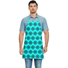 Abstract Knot Geometric Tile Pattern Kitchen Apron by GardenOfOphir