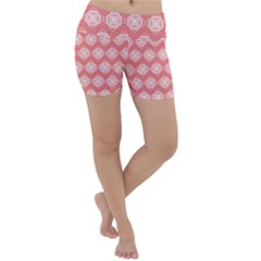 Abstract Knot Geometric Tile Pattern Lightweight Velour Yoga Shorts