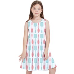 Spatula Spoon Pattern Kids  Skater Dress by GardenOfOphir