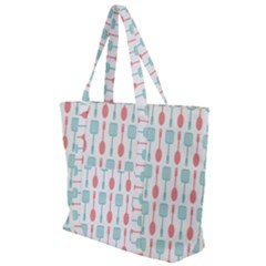 Spatula Spoon Pattern Zip Up Canvas Bag by GardenOfOphir