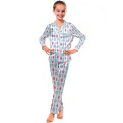 Spatula Spoon Pattern Kid s Satin Long Sleeve Pajamas Set by GardenOfOphir