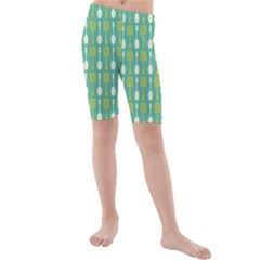 Spatula Spoon Pattern Kids  Mid Length Swim Shorts by GardenOfOphir