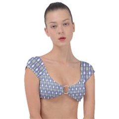 Spatula Spoon Pattern Cap Sleeve Ring Bikini Top by GardenOfOphir