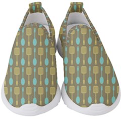 Spatula Spoon Pattern Kids  Slip On Sneakers by GardenOfOphir