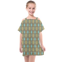 Spatula Spoon Pattern Kids  One Piece Chiffon Dress by GardenOfOphir