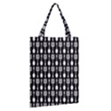 Black And White Spatula Spoon Pattern Classic Tote Bag View2