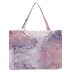 Liquid Marble Zipper Medium Tote Bag by BlackRoseStore