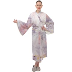 Liquid Marble Maxi Velvet Kimono by BlackRoseStore