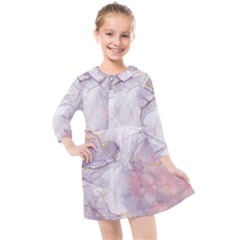 Liquid Marble Kids  Quarter Sleeve Shirt Dress by BlackRoseStore