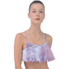 Liquid Marble Frill Bikini Top by BlackRoseStore