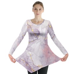 Liquid Marble Long Sleeve Tunic 