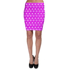 Purple Spatula Spoon Pattern Bodycon Skirt