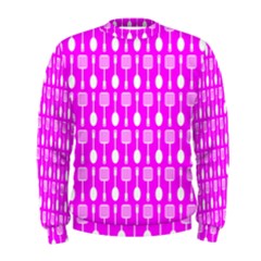 Purple Spatula Spoon Pattern Men s Sweatshirt