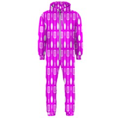 Purple Spatula Spoon Pattern Hooded Jumpsuit (Men)