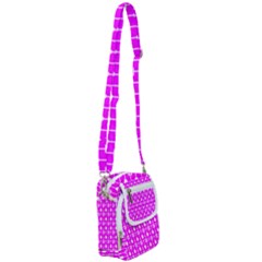 Purple Spatula Spoon Pattern Shoulder Strap Belt Bag