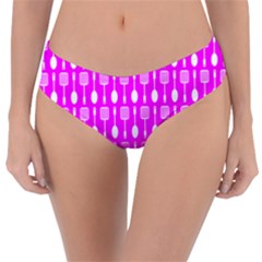Purple Spatula Spoon Pattern Reversible Classic Bikini Bottoms