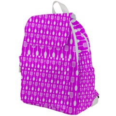Purple Spatula Spoon Pattern Top Flap Backpack