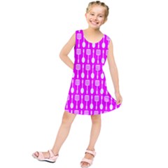 Purple Spatula Spoon Pattern Kids  Tunic Dress