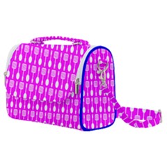 Purple Spatula Spoon Pattern Satchel Shoulder Bag